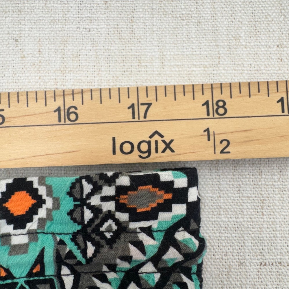 Kiss And Cry Womens Tribal Aztec Geometric Rayon‎ Shorts Teal Orange Size Large - Picture 8 of 13